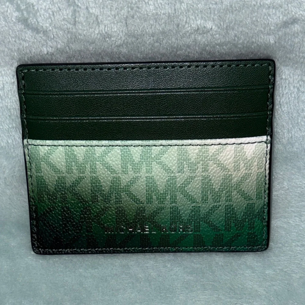 Michael Kors Dark Green Gradient Card Holder